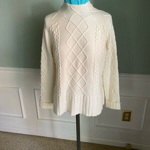 Cyrus Ivory Cable Knit Sweater